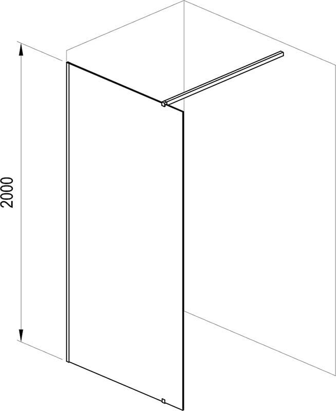 Dušo kabina Walk-in Wall (be Wset rinkinio), Ravak, Išmatavimai: 120 Stiklas: Transparent kaina ir informacija | Dušo kabinos | pigu.lt