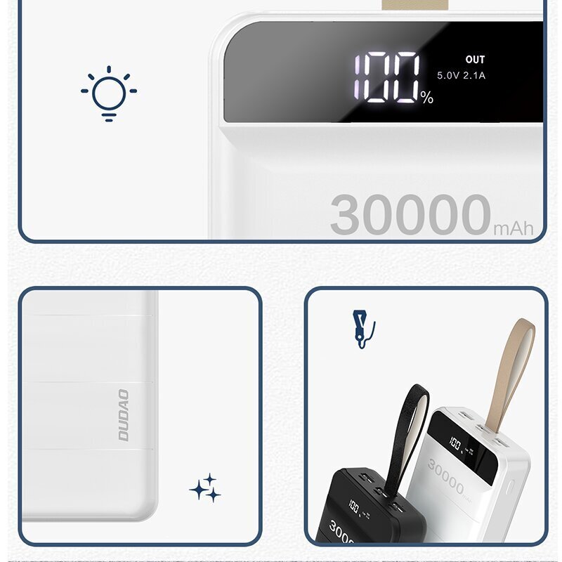 Dudao 30000 mAh kaina ir informacija | Atsarginiai maitinimo šaltiniai (power bank) | pigu.lt