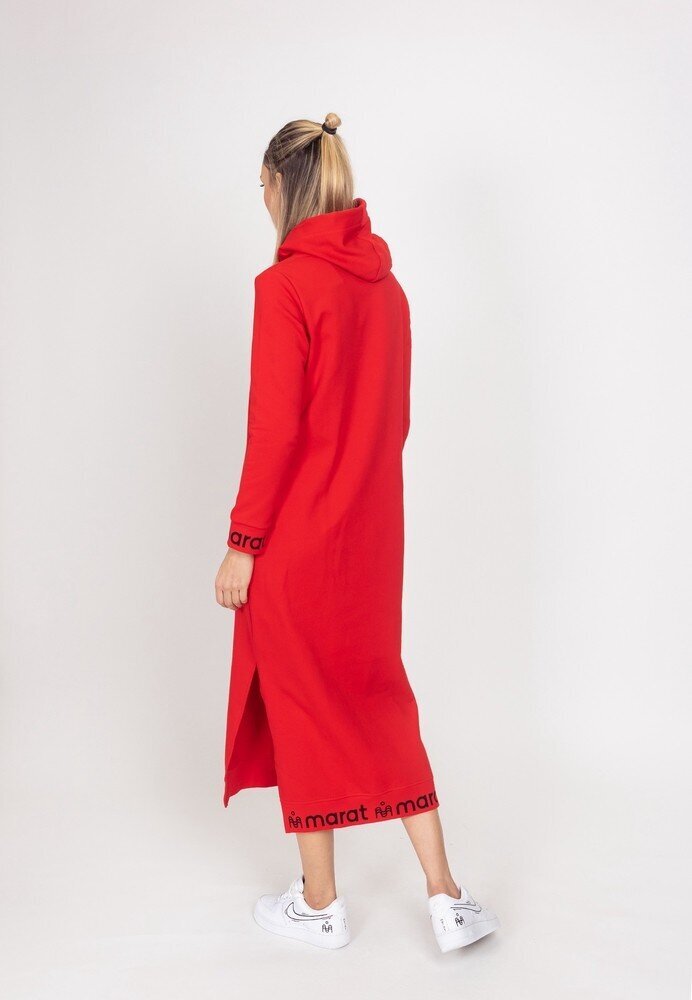 Suknelė su gobtuvu moterims Marat SNP41010*01, raudona kaina ir informacija | Suknelės | pigu.lt