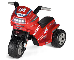 Одноместный детский трехколесный электрический мотоцикл Peg Perego Ducati Mini Evo 6V, красный цена и информация | Электромобили для детей | pigu.lt