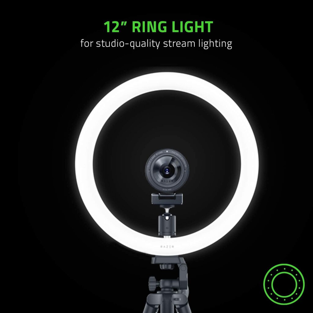 Žiedinis šviestuvas Razer Ring Light 12" USB LED цена и информация | Fotografijos apšvietimo įranga | pigu.lt