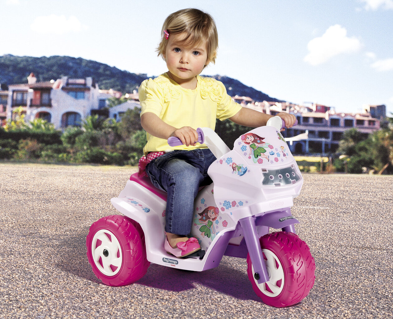 Vaikiškas elektrinis motociklas Peg Perego Mini Fairy 6V, rožinis цена и информация | Elektromobiliai vaikams | pigu.lt