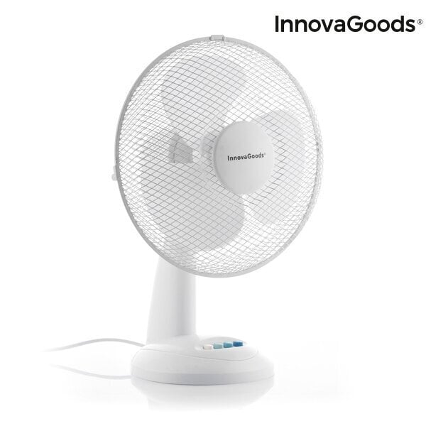 Настольный вентилятор InnovaGoods Ø 30 см, 35 Вт, белый цена | pigu.lt