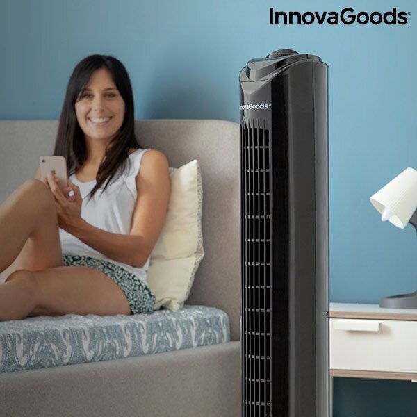 Bokštinis ventiliatorius InnovaGoods 80 CM 50W juoda kaina ir informacija | Ventiliatoriai | pigu.lt