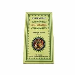 Ayurvedic Nag Champa Backflow smilkalai, 10 vnt цена и информация | Ароматы для дома | pigu.lt