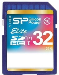 Silicon Power карта памяти SDHC 32GB Elite цена и информация | Карты памяти для фотоаппаратов, камер | pigu.lt