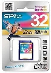 Silicon Power карта памяти SDHC 32GB Elite цена и информация | Карты памяти для фотоаппаратов, камер | pigu.lt