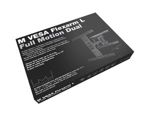 Держатель M VESA Flexarm L Full Mot Dual цена и информация | Кронштейны и крепления для телевизоров | pigu.lt