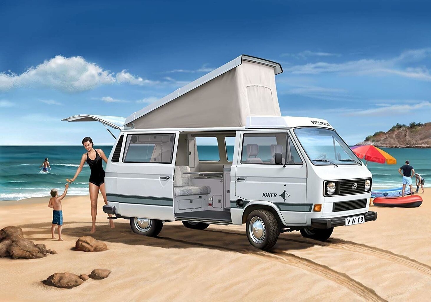 Konstruktorius Revell - Volkswagen T3 Camper, 1/25, 07344 kaina ir informacija | Konstruktoriai ir kaladėlės | pigu.lt