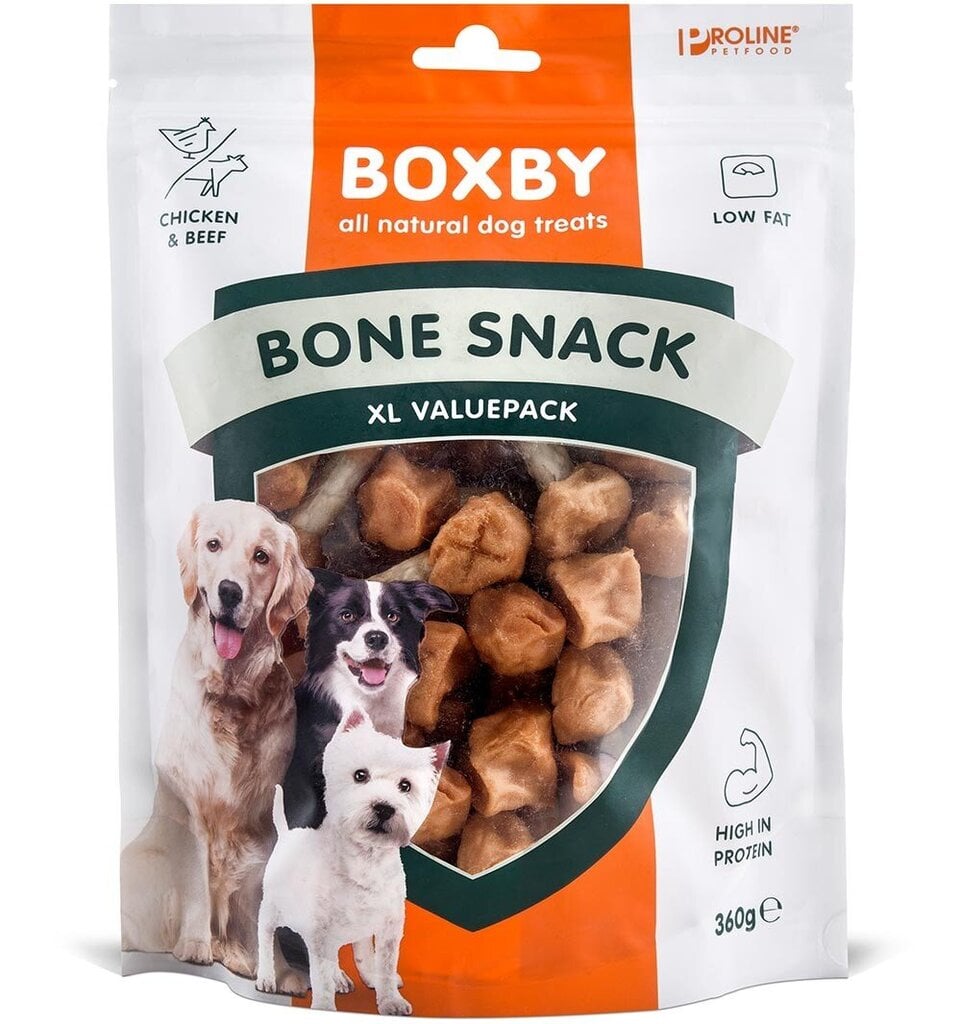 Boxby Bone Snack šunims, 360 g kaina ir informacija | Skanėstai šunims | pigu.lt