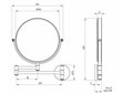 Deante kosmetinis veidrodis Round ADR 0811, Chrome kaina ir informacija | Vonios kambario aksesuarai | pigu.lt