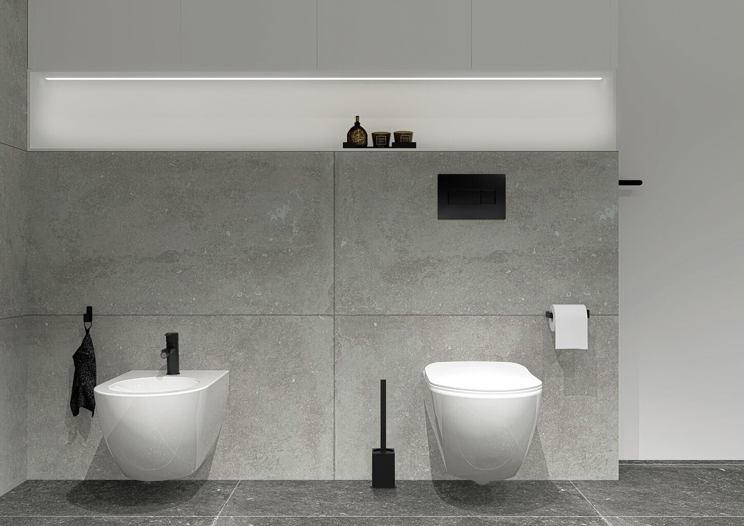 Deante padėklas vonios aksesuarams Mokko ADM N512, Nero kaina ir informacija | Vonios kambario aksesuarai | pigu.lt