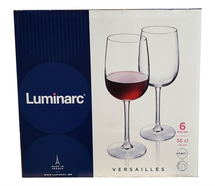 Luminarc Versailles taurės vynui, 360 ml, 6 vnt kaina