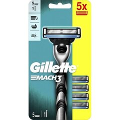 Skustuvas vyrams su galvutėmis Gillette Mach 3 kaina ir informacija | Skutimosi priemonės ir kosmetika | pigu.lt