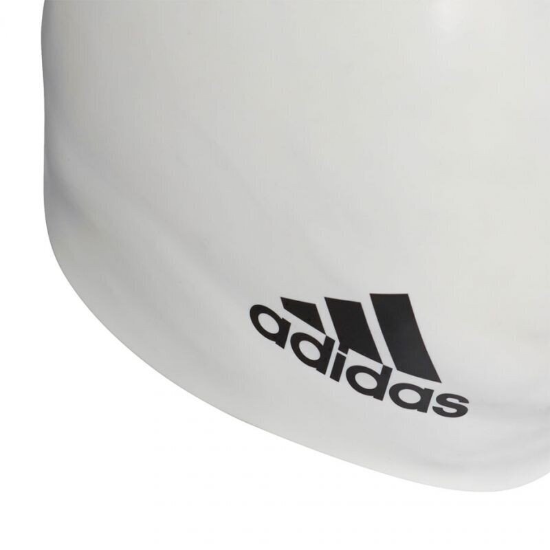 Plaukimo kepurėlė Adidas silicone cap white FJ4965, balta kaina ir informacija | Plaukimo kepuraitės | pigu.lt