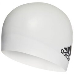 Плавательная шапочка Adidas silicone cap white FJ4965, белая цена и информация | Шапочки для плавания | pigu.lt