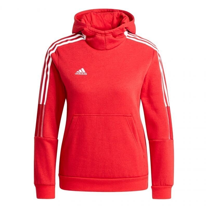 Džemperis vaikams Adidas Tiro 21 Sweat Hoody Jr, GM7338, raudonas kaina ir informacija | Megztiniai, bluzonai, švarkai mergaitėms | pigu.lt