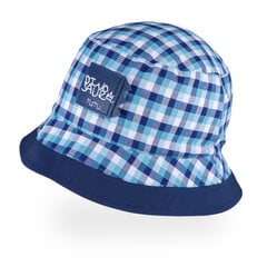 TuTu тонкая клетчатая шапка-панама для мальчиков, синяя цена и информация | Шапки, перчатки, шарфы для мальчиков | pigu.lt