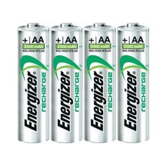 Аккумуляторные батарейки Energizer AA, 4 шт. цена и информация | Батарейки | pigu.lt