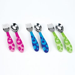 Valgymo įrankių rinkinys vaikams Munchkin Toddler Fork & Spoon Set, mėlynas kaina ir informacija | MUNCHKIN Vaikams ir kūdikiams | pigu.lt