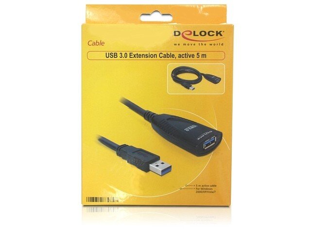 Delock, USB-A, 5 m цена и информация | Kabeliai ir laidai | pigu.lt
