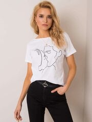 Marškinėliai moterims Kiss, balti kaina ir informacija | Marškinėliai moterims | pigu.lt