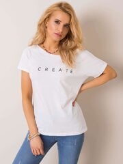 Marškinėliai moterims Sandra, balti kaina ir informacija | Marškinėliai moterims | pigu.lt