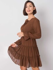 Suknelė moterims Yana, ruda kaina ir informacija | Suknelės | pigu.lt