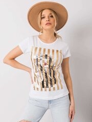 Женская футболка Valentina, белая цена и информация | Футболка женская | pigu.lt