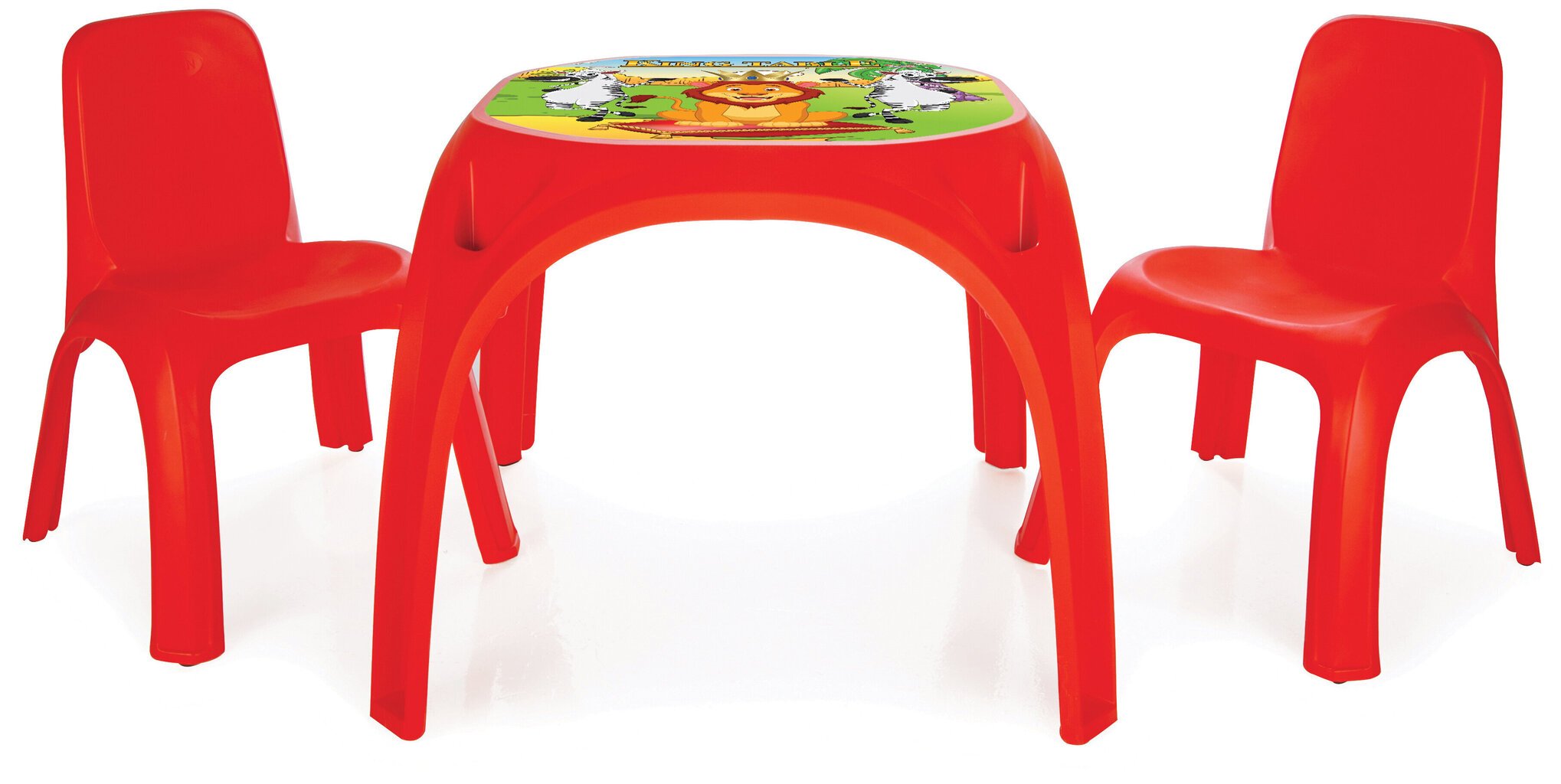Vaikiškas staliukas su kėdutėmis Pilsan King, raudonas kaina ir informacija | Vaikiškos kėdutės ir staliukai | pigu.lt