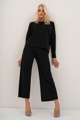 Женская черная блуза в стиле кэжуал цена и информация | Женские блузки, рубашки | pigu.lt