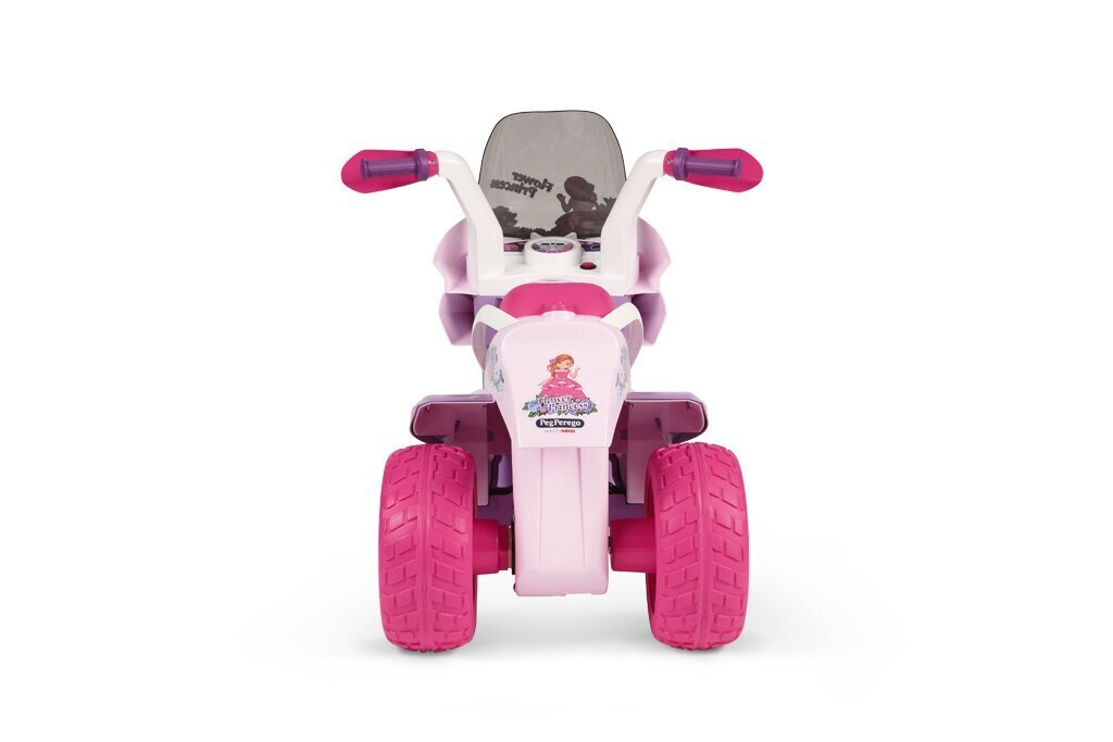 Vaikiškas elektrinis motociklas Peg Perego Flower Princess 6V, rožinis kaina ir informacija | Elektromobiliai vaikams | pigu.lt