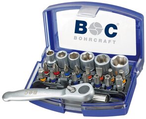 Bohrcraft PB23 įrankių ir antgalių rinkinys, 24 vnt kaina ir informacija | Mechaniniai įrankiai | pigu.lt