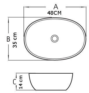 Praustuvas Mexen Viki 48 cm, Grey mat kaina ir informacija | Praustuvai | pigu.lt