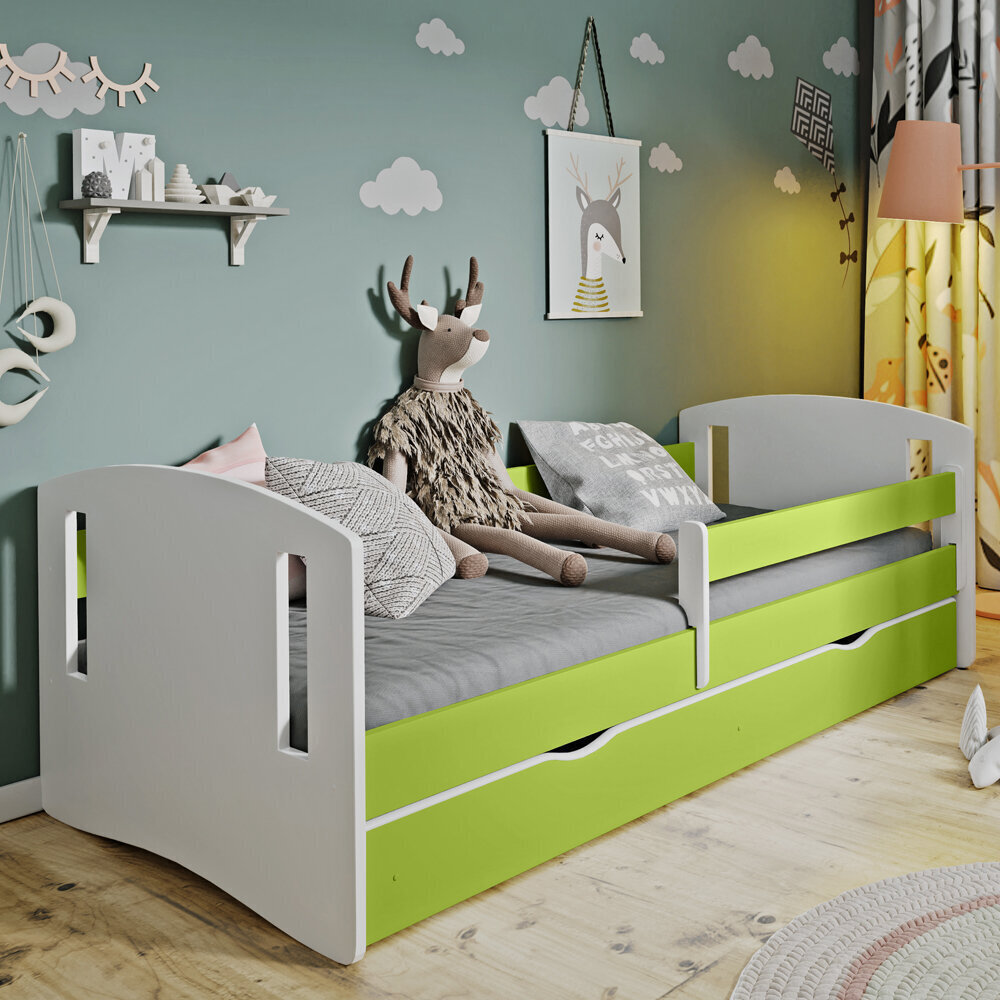 Vaikiška lova Selsey Mirret, 80x140 cm, žalia kaina ir informacija | Vaikiškos lovos | pigu.lt