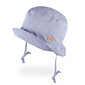 Medvilninė vienguba kepurė-panama su raišteliais berniukams TuTu, pilka kaina ir informacija | Kepurės, pirštinės, šalikai berniukams | pigu.lt