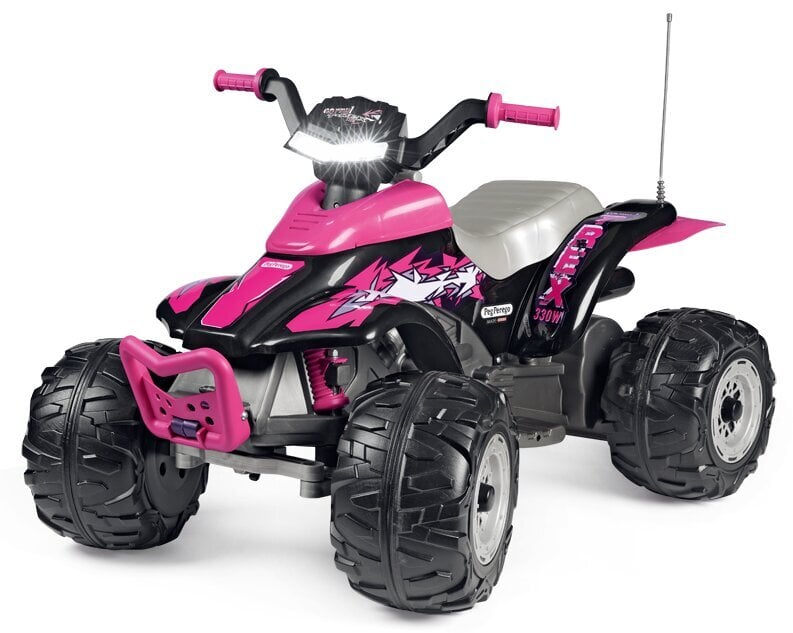 Vaikiškas vienvietis elektrinis keturratis Peg Perego Corral T-Rex 330W Pink 12V, rožinis kaina ir informacija | Elektromobiliai vaikams | pigu.lt