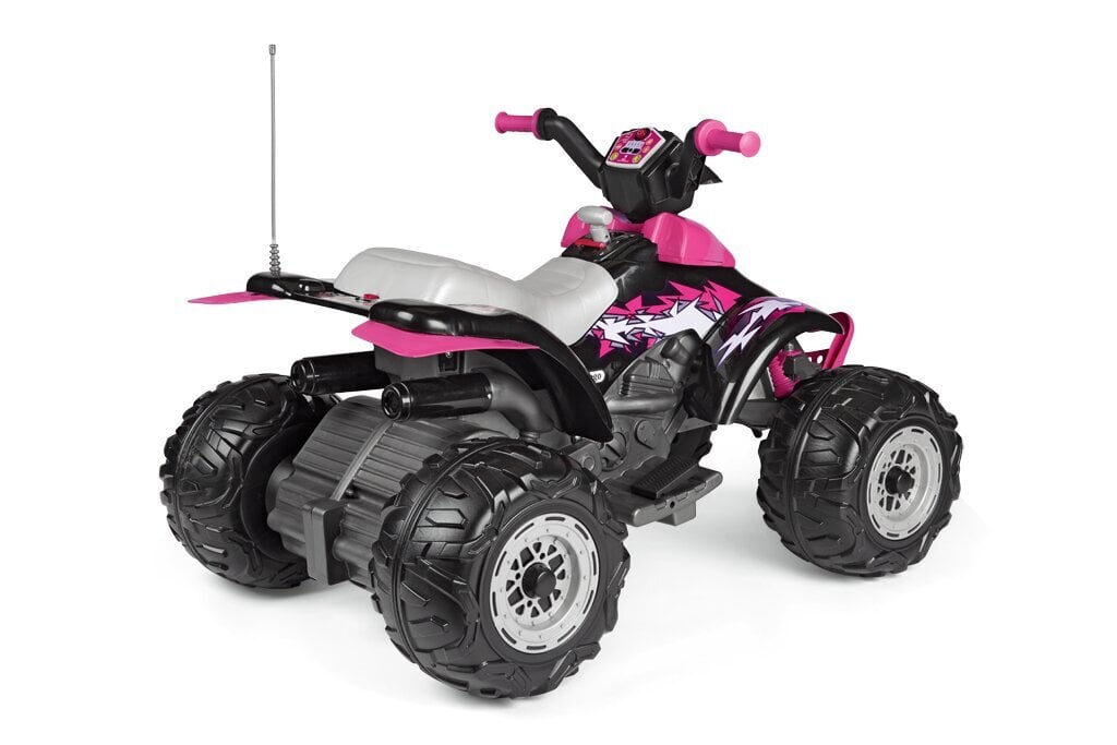 Vaikiškas vienvietis elektrinis keturratis Peg Perego Corral T-Rex 330W Pink 12V, rožinis kaina ir informacija | Elektromobiliai vaikams | pigu.lt