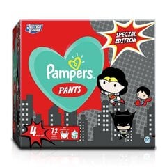 Sauskelnės-kelnaitės PAMPERS Pants Warner Bros Giant Pack Plus 4 dydis 9-15 kg, 72 vnt. kaina ir informacija | Sauskelnės | pigu.lt