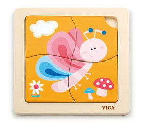 „Viga 50136“ dėlionė kūdikiams - drugelis kaina ir informacija | Dėlionės (puzzle) | pigu.lt