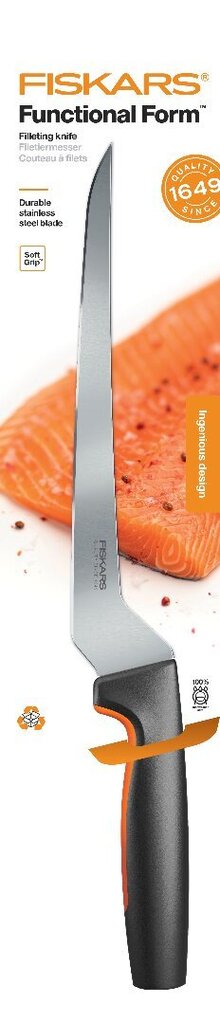 Fiskars peilis Functional Form, 21 cm kaina ir informacija | Peiliai ir jų priedai | pigu.lt