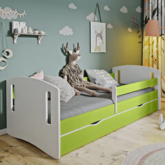 Vaikiška lova su čiužiniu Selsey Mirret, 80x180 cm, žalia kaina ir informacija | Vaikiškos lovos | pigu.lt