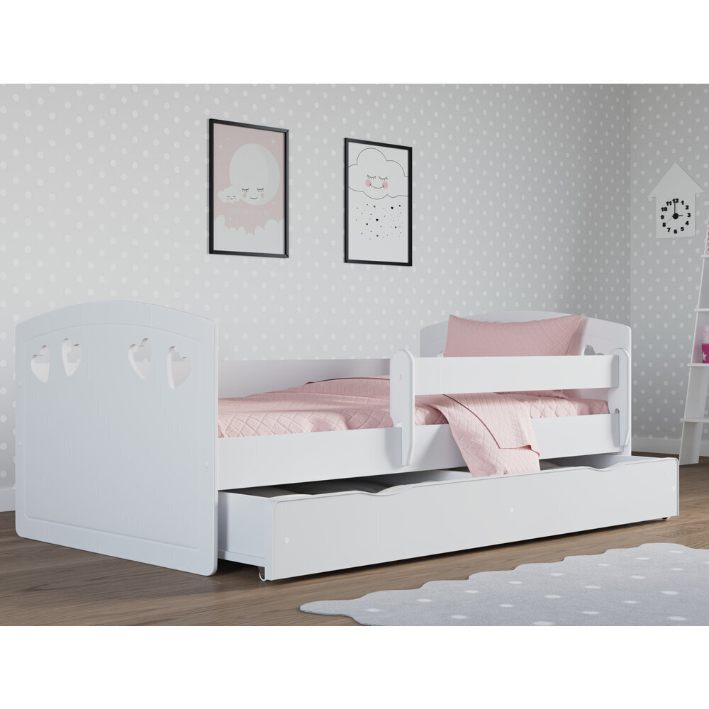Vaikiška lova Selsey Derata, 80x140 cm, balta kaina ir informacija | Vaikiškos lovos | pigu.lt