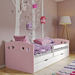 Детская кровать Selsey Derata, 80х180 см, розовая цена и информация | Детские кровати | pigu.lt