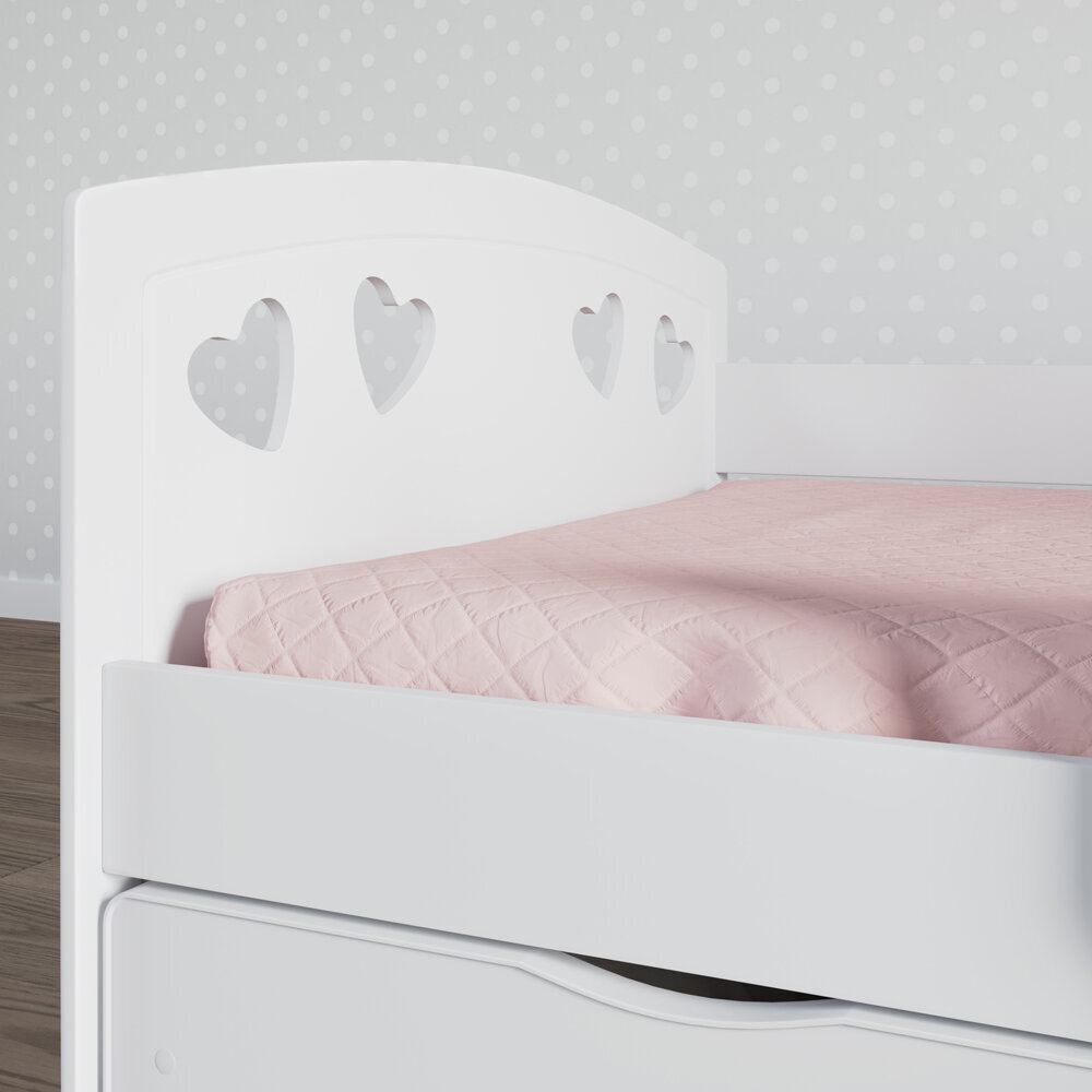Vaikiška lova su čiužiniu Selsey Derata, 80x180 cm, balta kaina ir informacija | Vaikiškos lovos | pigu.lt