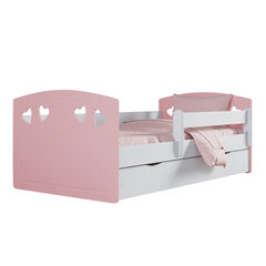 Детская кровать с матрасом Selsey Derata, 80x160 см, розовая цена и информация | Детские кровати | pigu.lt