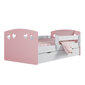 Vaikiška lova su čiužiniu Selsey Derata, 80x160 cm, rožinė kaina ir informacija | Vaikiškos lovos | pigu.lt
