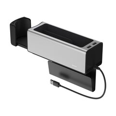 Automobilinis laikiklis Baseus Car Organizer 2 USB (crcwh a0s), sidabrinis kaina ir informacija | Telefono laikikliai | pigu.lt