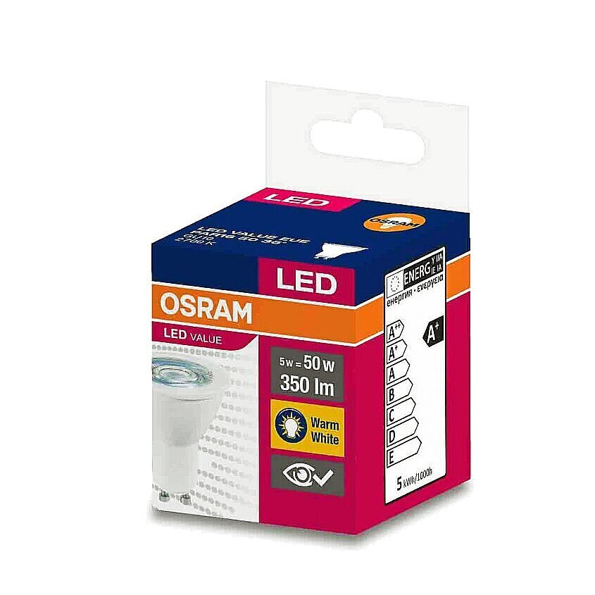 LED lemputė Osram 5W GU10 kaina ir informacija | Elektros lemputės | pigu.lt