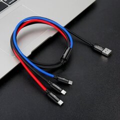 Kabelis Baseus USB2.0 A kištukas ir 3 kištukai (USB C, micro USB, lightning) kaina ir informacija | Baseus Buitinė technika ir elektronika | pigu.lt